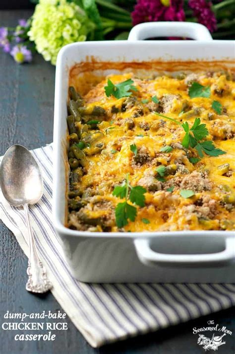 Dump-and-Bake Chicken Rice Casserole - The Seasoned Mom