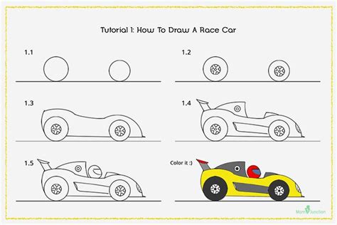 How To Draw A Car Step By Step For Kids? | Car drawing kids, Car ...