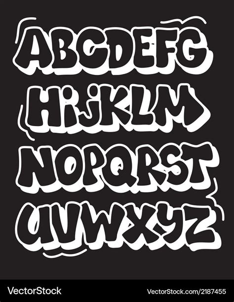 Comics graffiti style font type alphabet Vector Image