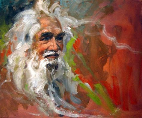 Wise Old Man Painting by Andrew Judd