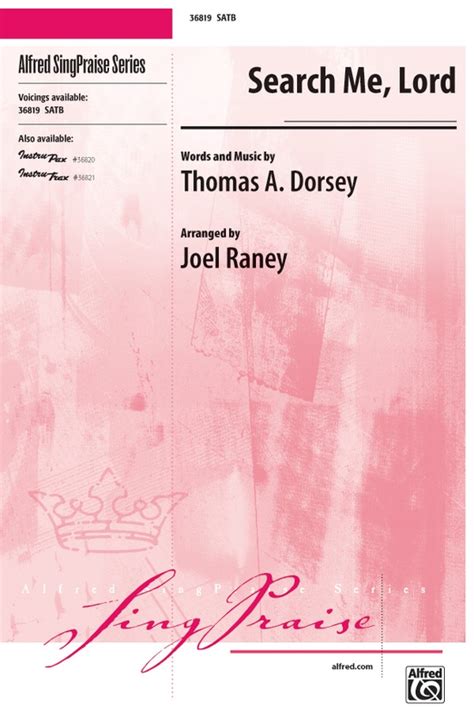 Search Me, Lord: SATB Choral Octavo: Thomas A. Dorsey | Sheet Music