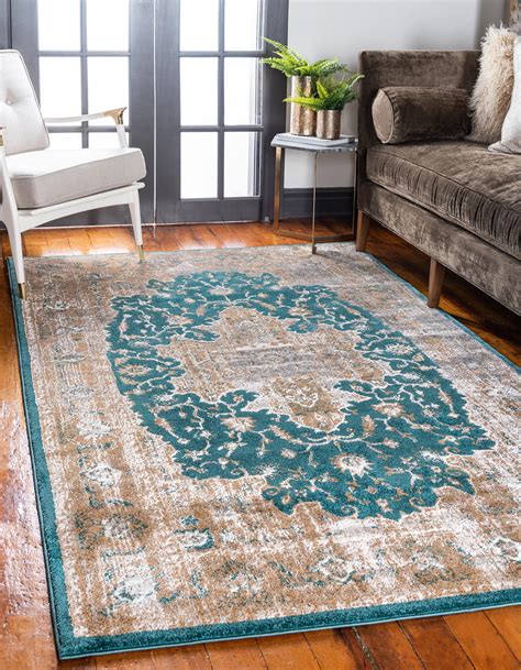 Teal 9' 10 x 13' Delilah Rug | Rugs.com