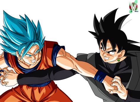 Goku VS Black Goku by ElvtrKai on DeviantArt