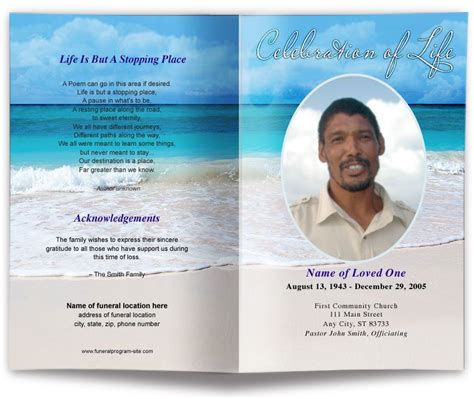 Free Funeral Program Templates For Microsoft Publisher - Printable And ...