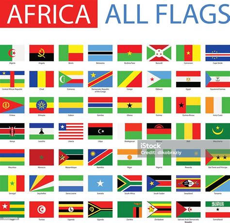 Flags Of Africa Full Vector Collection Stock Vector Art & More Images ...