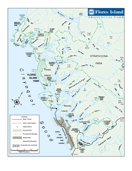 Flores Island Provincial Park Area Map - Flores Island BC • mappery