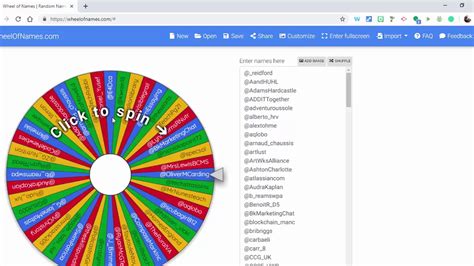 Wheelofnames Spinner Random Name Picker Wheel