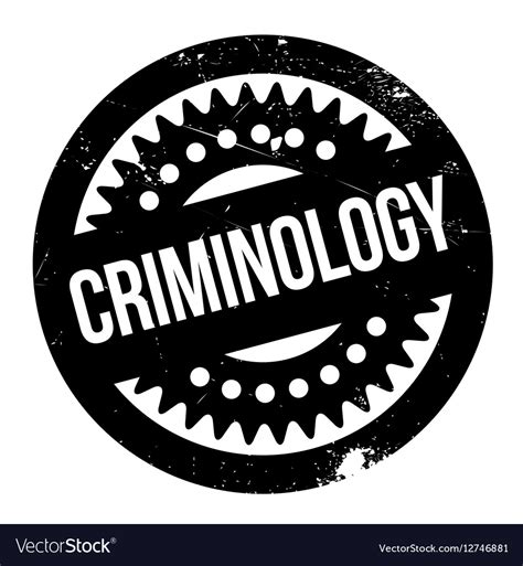 Criminology rubber stamp Royalty Free Vector Image