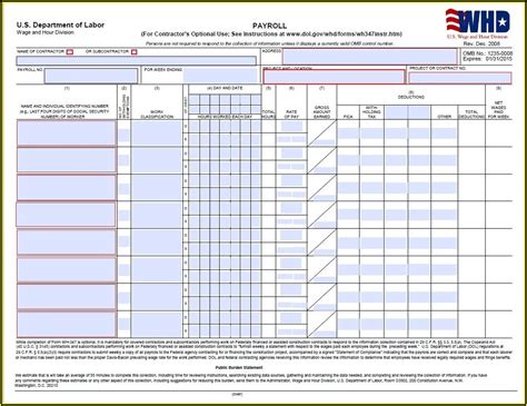 Certified Payroll Forms Excel Free - Form : Resume Examples #xz208Oj2ql