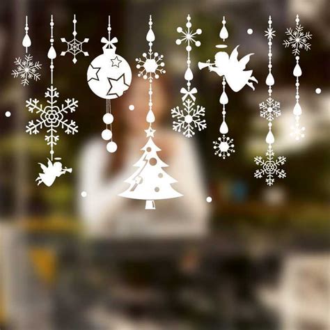 Christmas Decorations Holiday Window Sticker Xmas Glass Stickers Decal ...