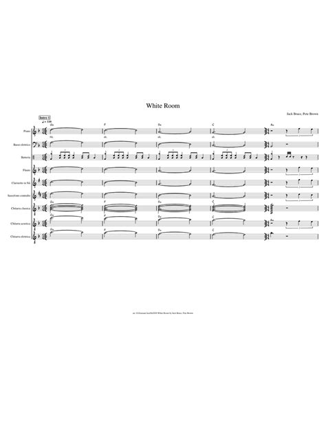 White_Room Sheet music for Piano, Flute, Clarinet in b-flat, Saxophone ...