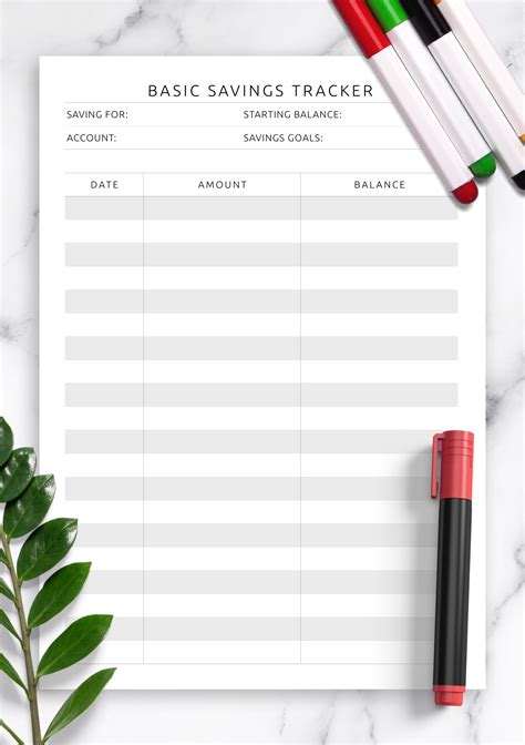 Excel Savings Tracker Template