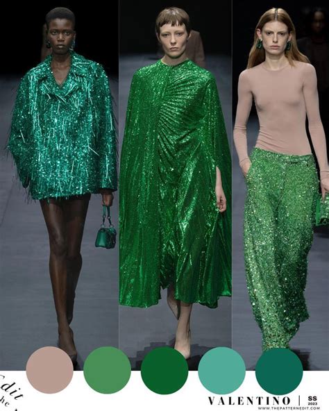 Green Color Trends Fashion - Valentino SS23 | Color trends fashion ...