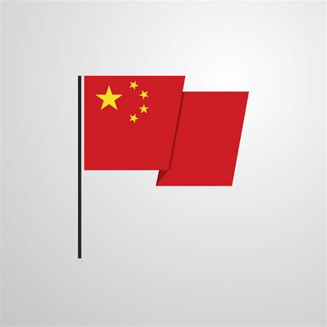 China waving Flag design vector 14193495 Vector Art at Vecteezy