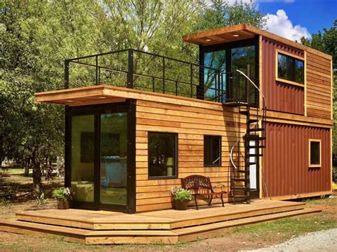 Tiny Shipping Container Home With Rooftop Deck