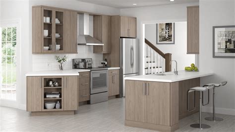 Edgeley Base Cabinets in Driftwood - Kitchen - The Home Depot