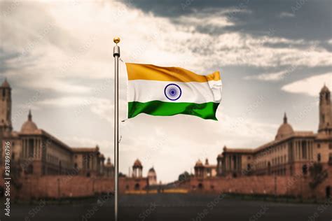 India Flag in Rashtrapati Bhavan,New Delhi.waving India Flag - image ...