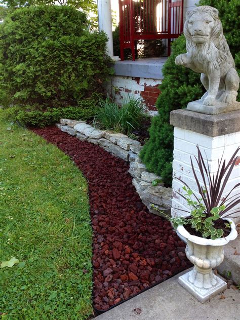 Front Yard Red Lava Rock Landscaping Ideas - Red Lava Rock Indianapolis ...