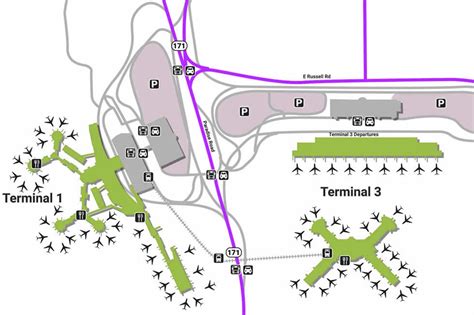 Terminal Las Vegas airport map | Harry Reid (Mccarran) gate