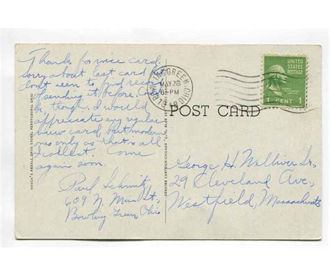 St Rose Catholic Church Perrysburg Ohio vintage postcard