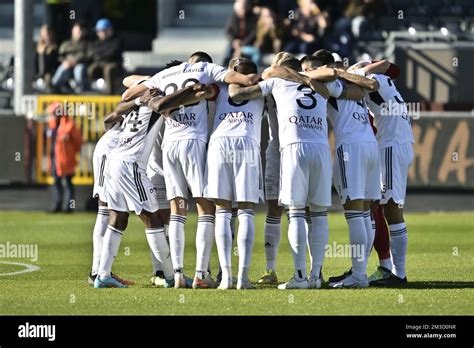 Eupen's players pictured before a soccer match between KAS Eupen and ...