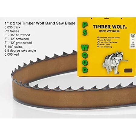 4 TPI Timber Wolf Bandsaw Blade 1/2 x 131 1/2 tillescenter Band Saw ...