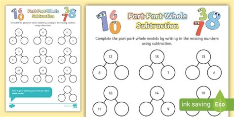 Part-Part-Whole Subtraction (teacher made) - Twinkl