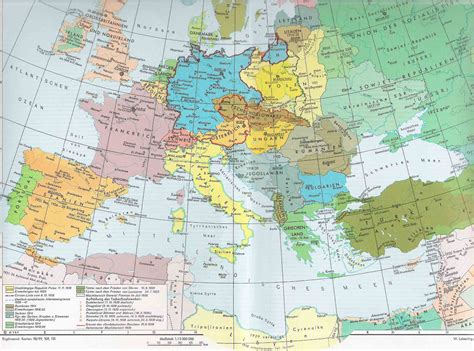 A Map Of Europe In 1919 1920