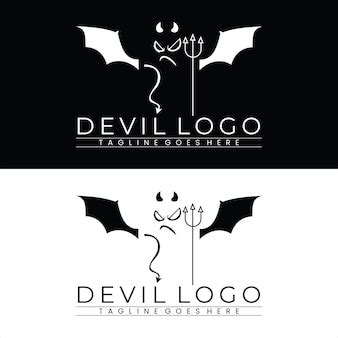 Premium Vector | Evil logo design in two color