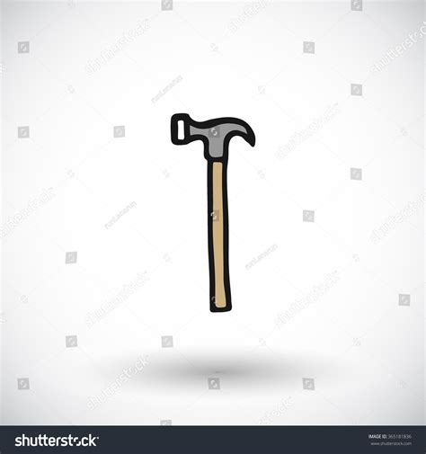 Claw Hammer Sketch Hand Drawn Cartoon Stock Vector (Royalty Free ...