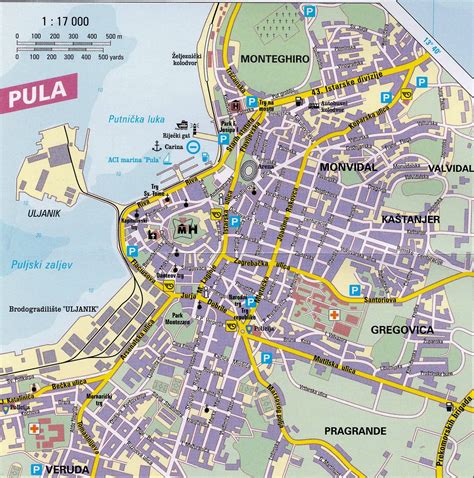 Pula Croatia Map