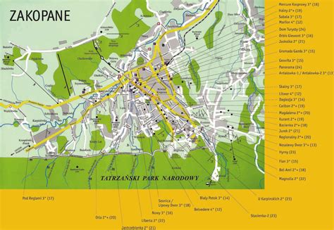 Stadtplan von Zakopane | Detaillierte gedruckte Karten von Zakopane ...