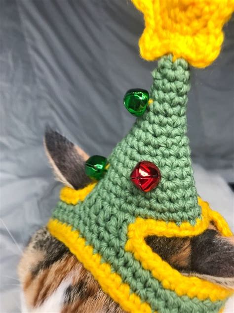 Christmas Tree Cat Hat Holiday Hat for Cats Festive Cat Hat - Etsy