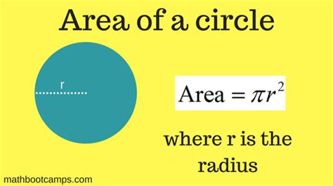 Area of a circle - formula and examples - MathBootCamps