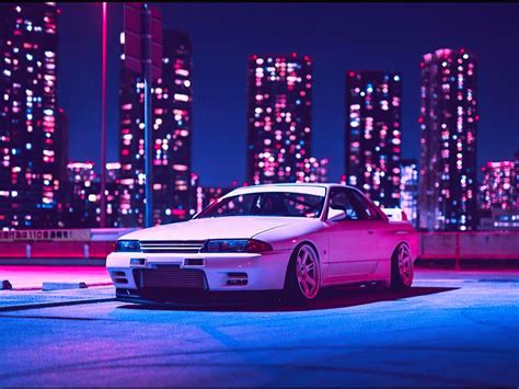 1400x1050 Nissan Skyline R32 Retrowave 4k Wallpaper,1400x1050 ...