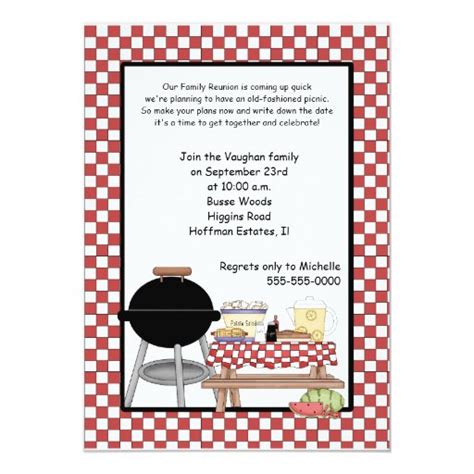 Family Reunion Picnic Invitation | Zazzle