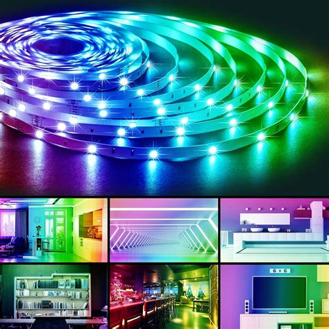 【Ultra-Long】40M Bluetooth LED Strip Lights,HOUHUI 24V Music Sync Color ...