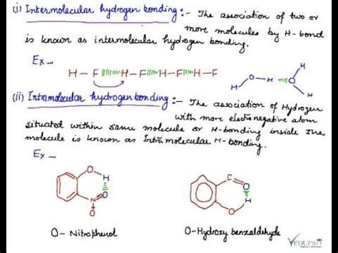 Hydrogen Bonding, H-Bonding, Intermolecular Hydrogen Bonding ...