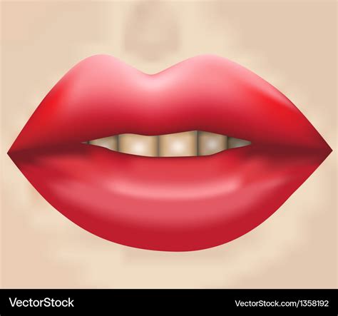 Big red lips Royalty Free Vector Image - VectorStock