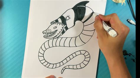 How to Draw BEETLEJUICE SANDWORM - YouTube