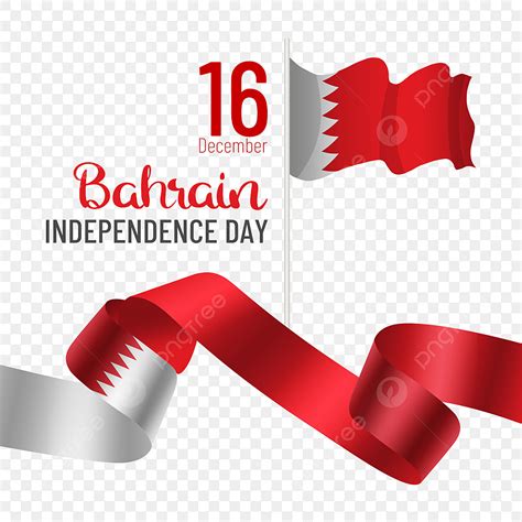 Bahrain National Day PNG Transparent, Ribbon Flag Bahrain National Day ...