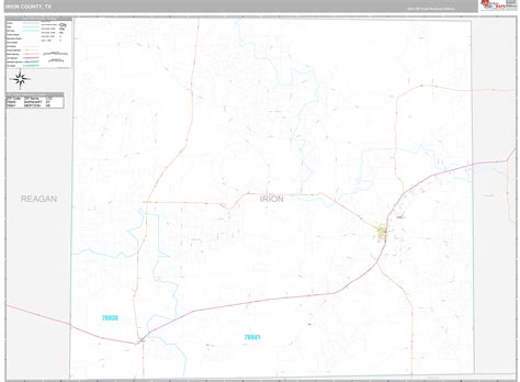 Irion County, TX Wall Map Premium Style by MarketMAPS