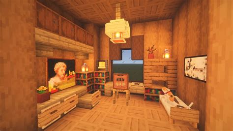 [마인크래프트 인테리어] 참나무 인테리어/Minecraft Oak Wood Interior - YouTube