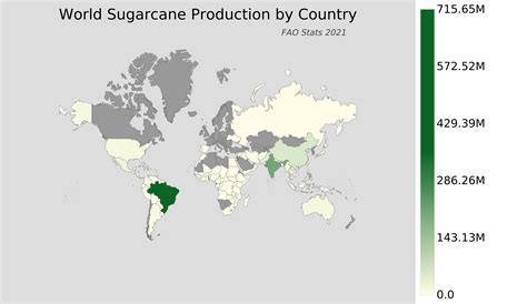 World Sugar Cane Production Map