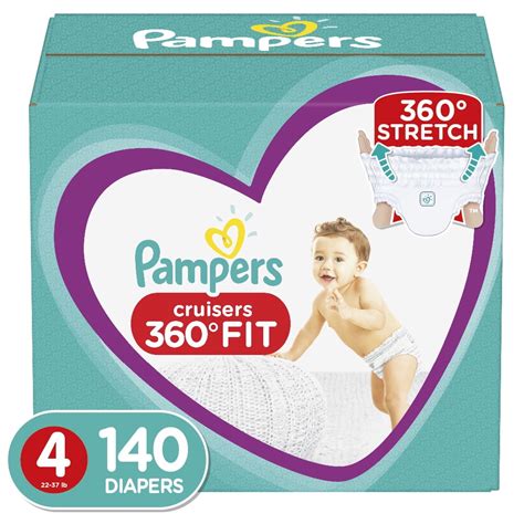 Pampers Cruisers 360 Fit Active Comfort Diapers, Size 4, 140 ct ...