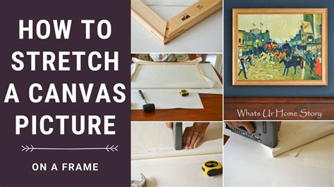 How To Stretch A Canvas Picture On A Frame - DIY - YouTube