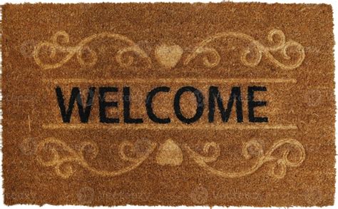 Welcome door Mat Isolated on a White Background 9010523 Stock Photo at ...