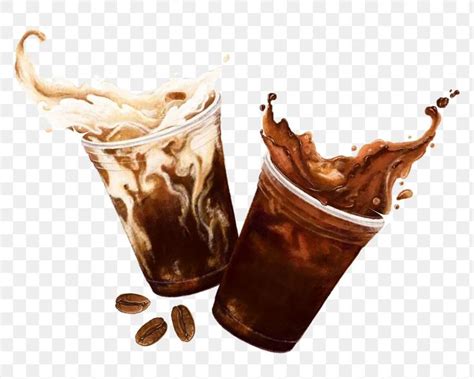 Iced coffee splash png sticker, transparent background | premium image ...