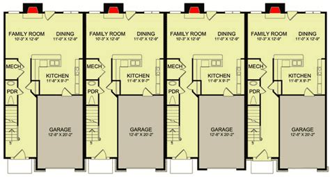 Traditional Fourplex Multi-family House Plan - 83132DC | Architectural ...