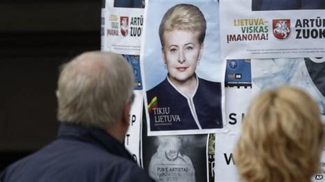 Lithuania president in strong position for second round - BBC News